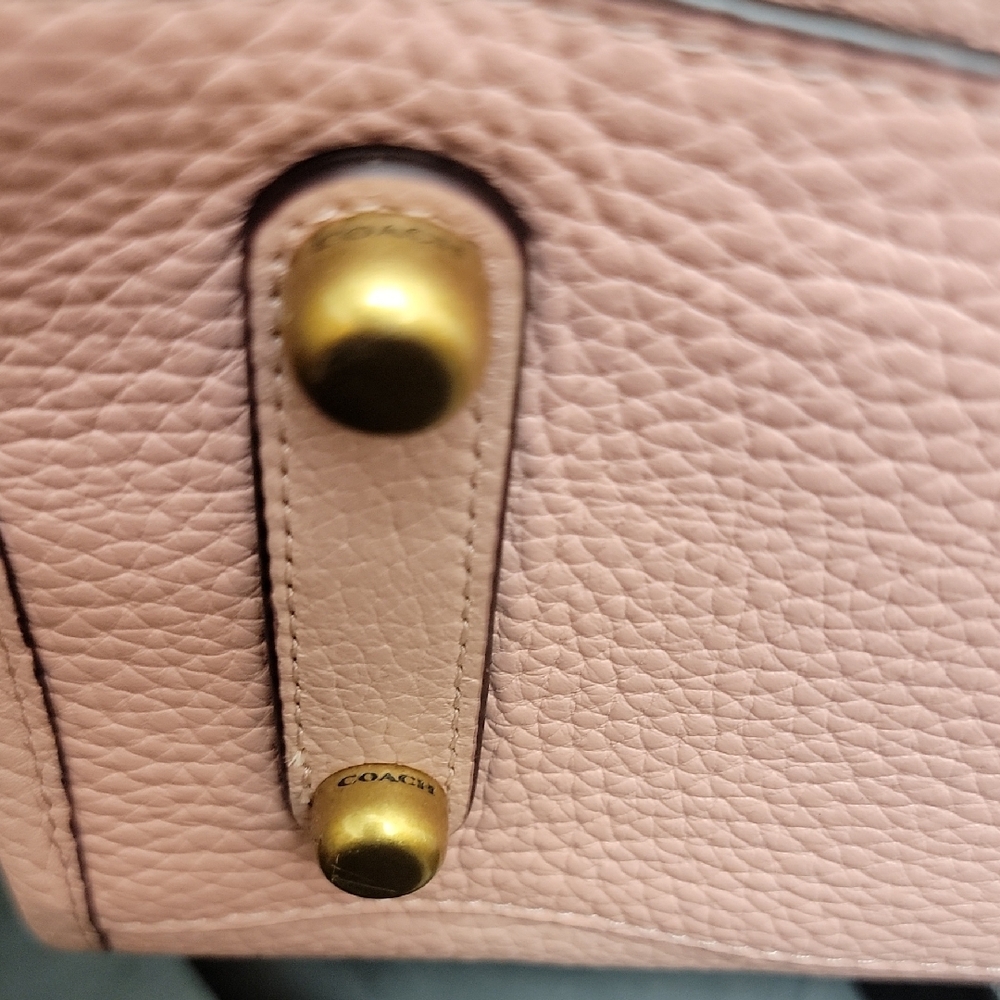 Coach ☆1941☆ Rogue 31 In Peony Pink W Snakeskin Tea Roses & Rivets No. 26890 - Picture 10 of 16